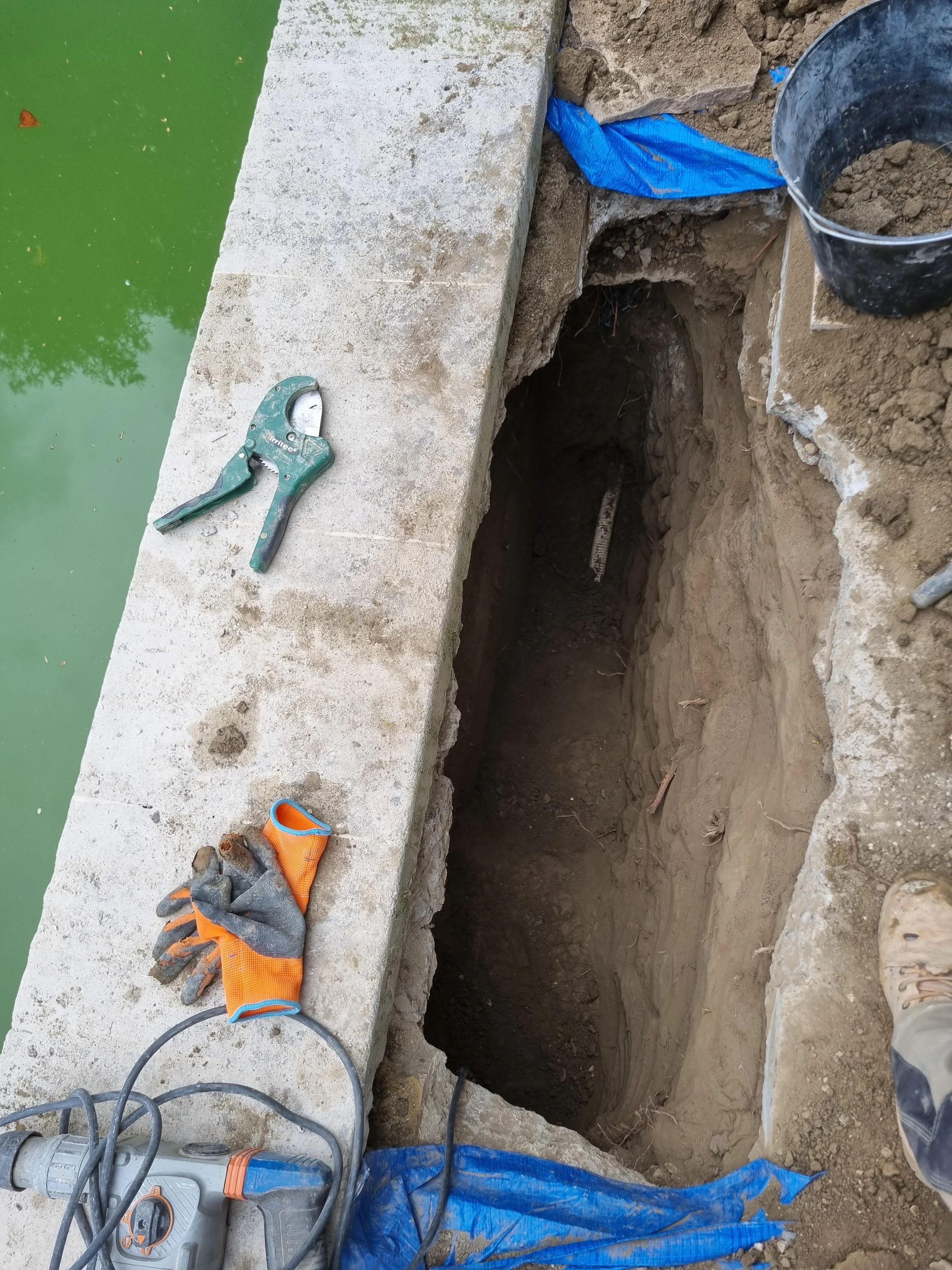 reparation tuyauteries skimmer brulées par le chlore